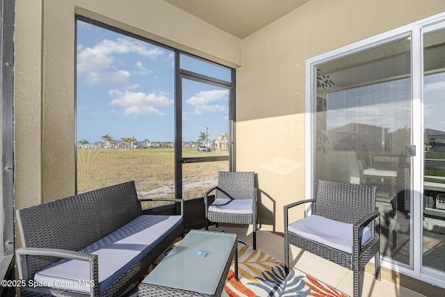 view of sunroom