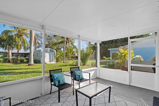 view of sunroom / solarium