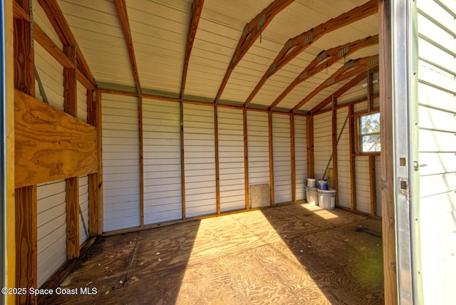 view of storage area