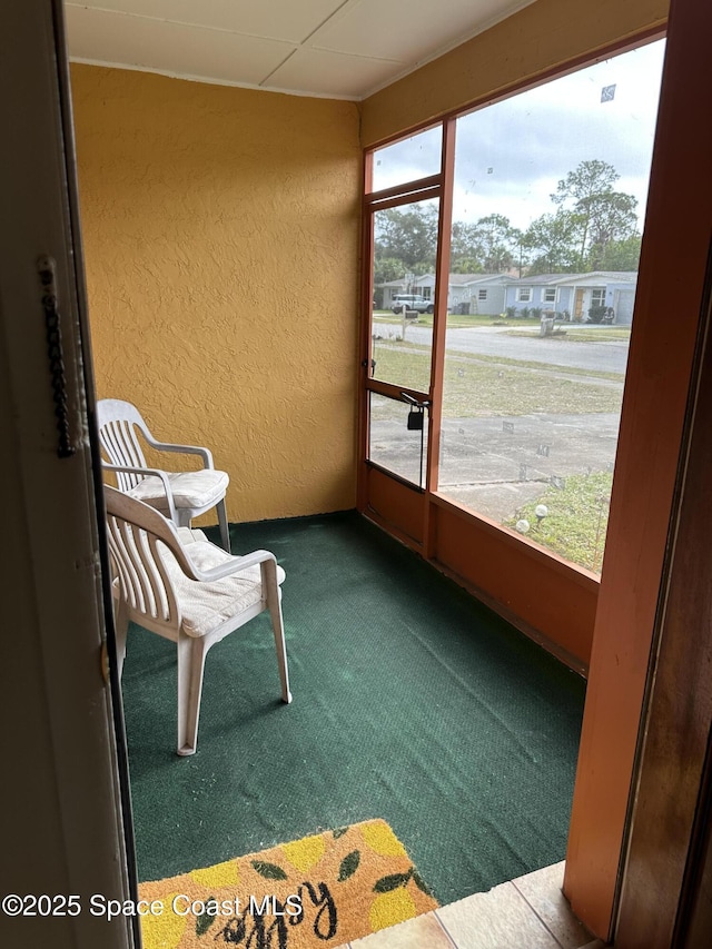 view of sunroom