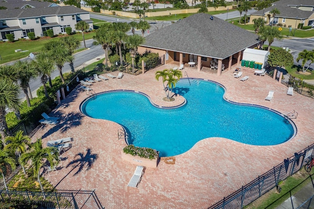 view of pool with a patio