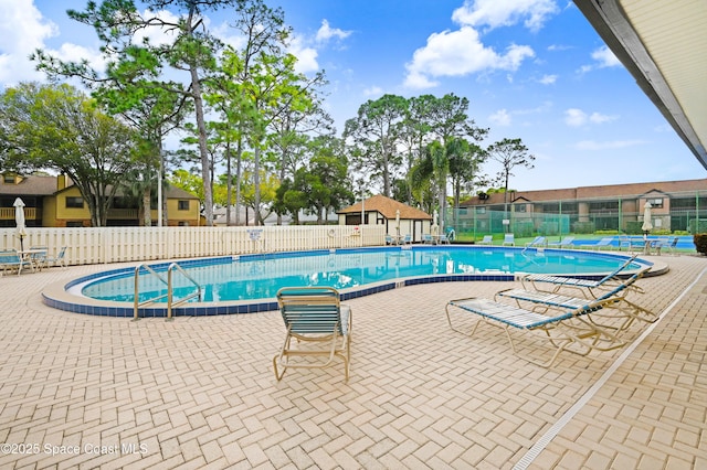 view of pool with a patio area