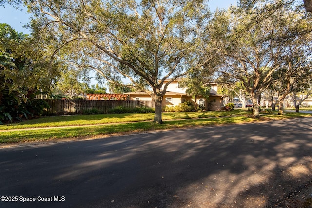 view of front of home with a front yard