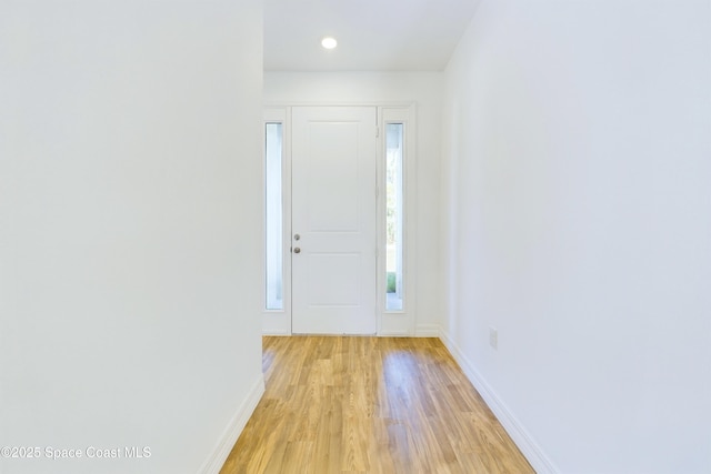 entrance foyer featuring light hardwood / wood-style flooring