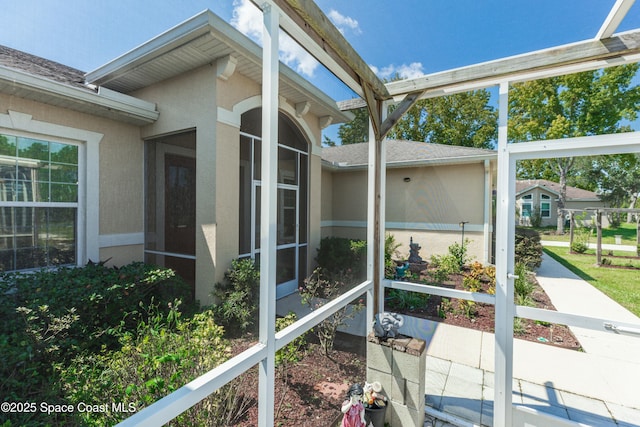 view of sunroom