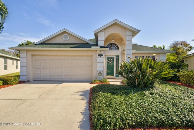 view of front of home featuring a garage