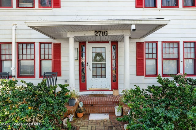 view of doorway to property