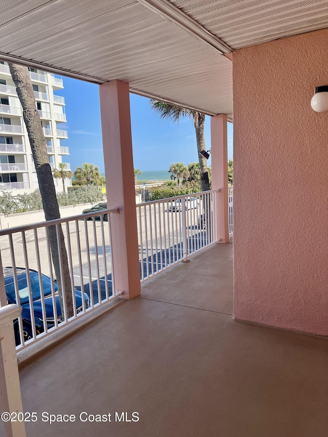 view of patio with a balcony