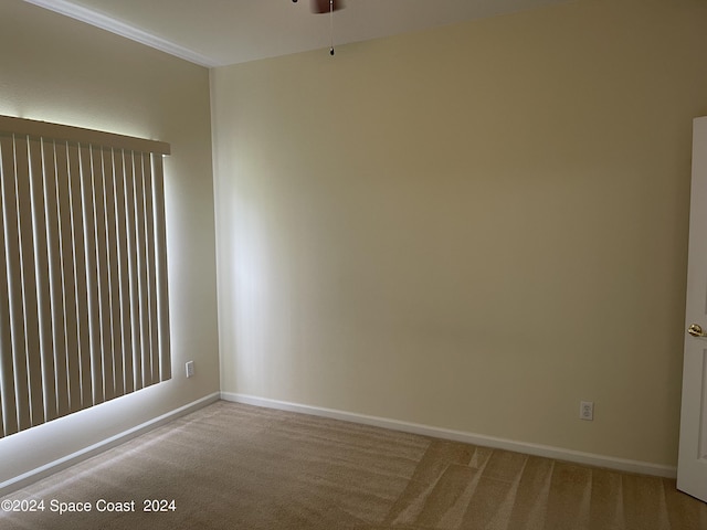 view of carpeted spare room