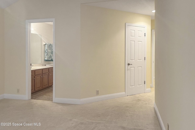 interior space with light colored carpet