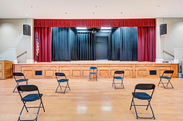 miscellaneous room featuring light hardwood / wood-style flooring