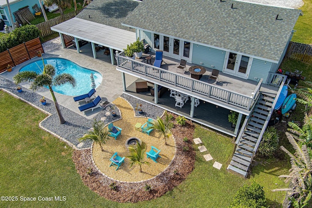 birds eye view of property