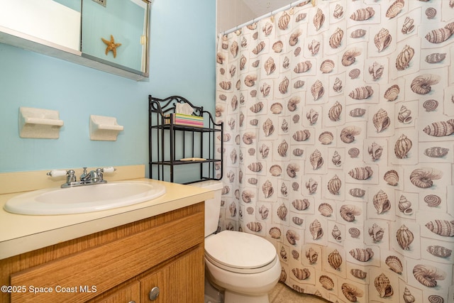 405 Adams Ave Unit 10, Cape Canaveral, FL 32920 - full bathroom with vanity and a shower with shower curtain