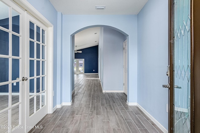 hallway with french doors