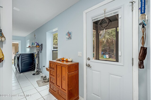 view of tiled foyer