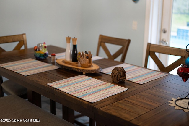 view of dining room