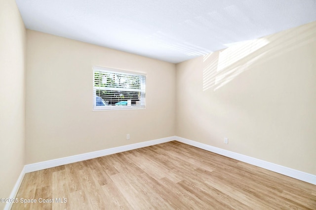 empty room featuring light wood-type flooring