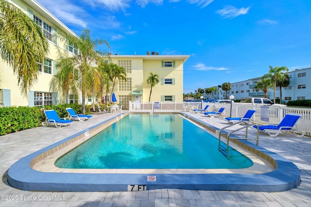 view of pool with a patio