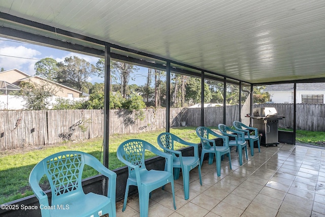 view of sunroom