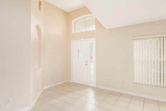 entryway featuring light tile patterned floors