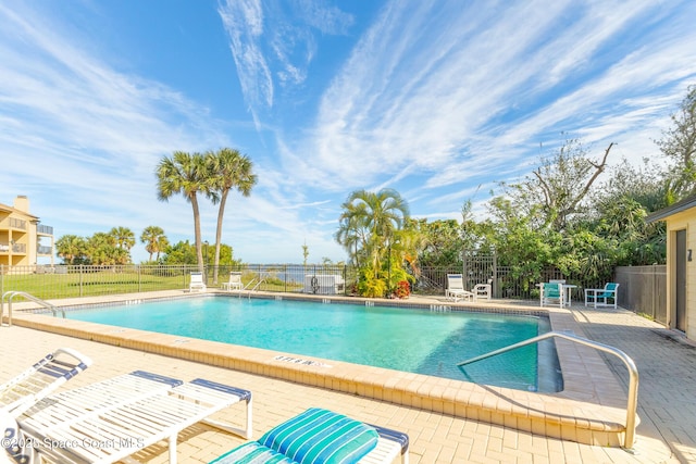 view of pool featuring a patio area