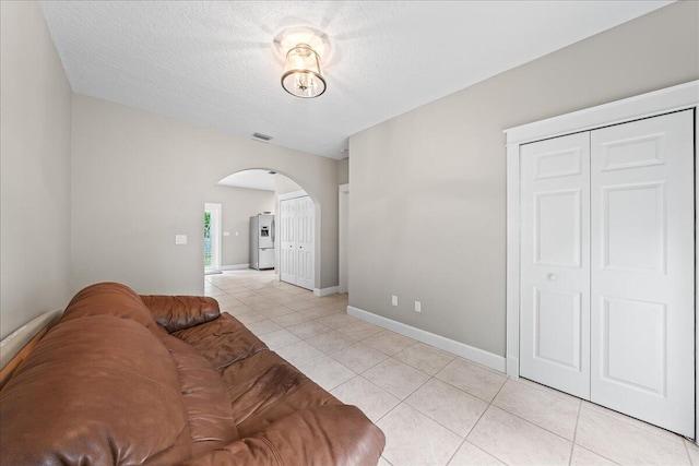 view of tiled living room