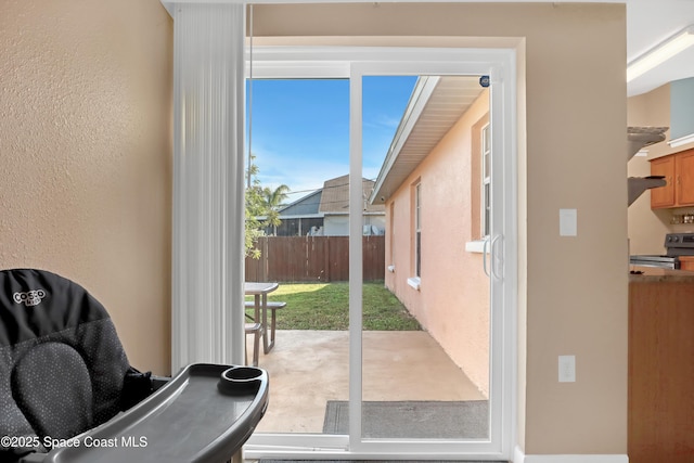 view of doorway to outside