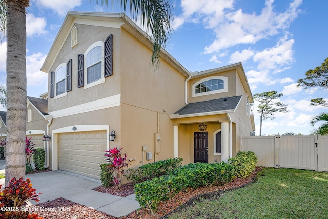 view of front of home featuring a garage