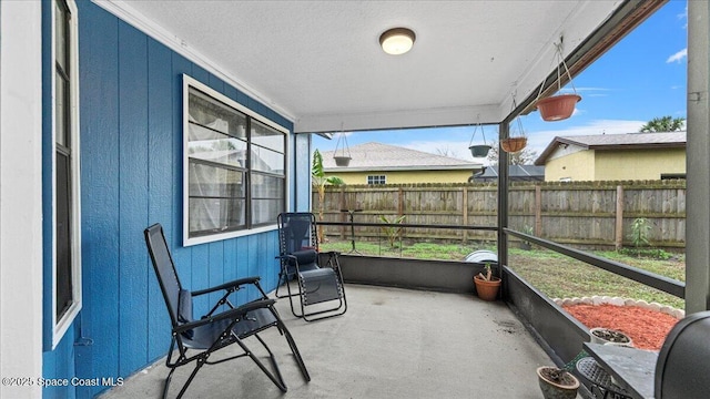 view of sunroom