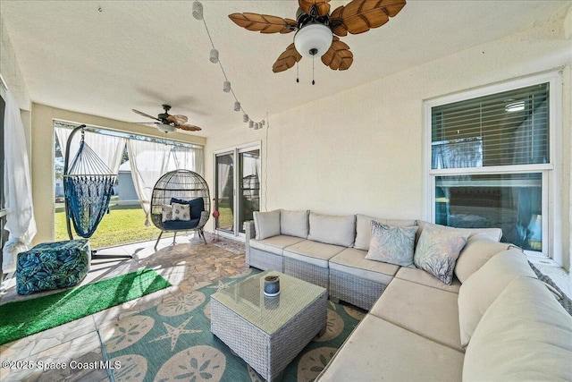 view of patio featuring an outdoor hangout area