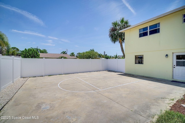 view of patio / terrace featuring basketball court