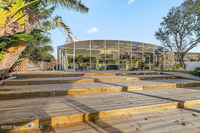 exterior space with a lanai