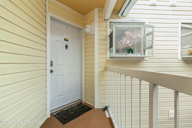 view of doorway to property