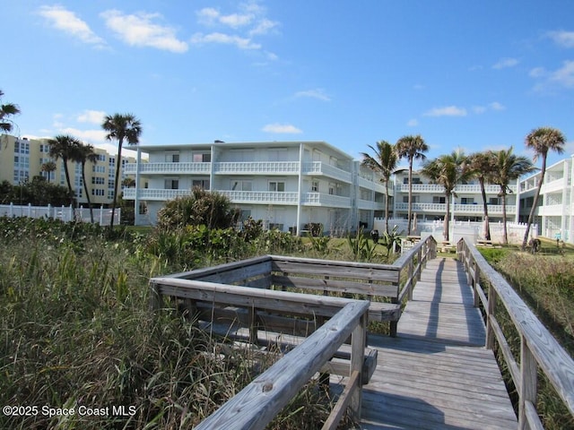 view of dock area