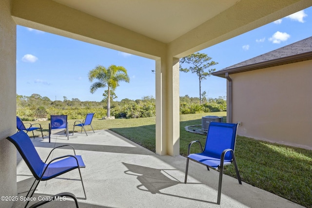 view of patio / terrace featuring central air condition unit