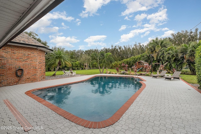 view of pool with a patio area