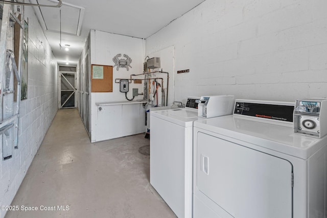 laundry area with washer and clothes dryer