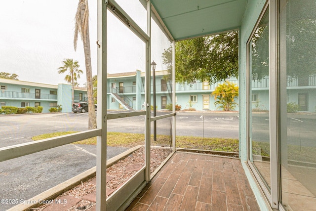 view of sunroom