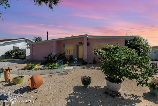 view of front of house featuring a garage