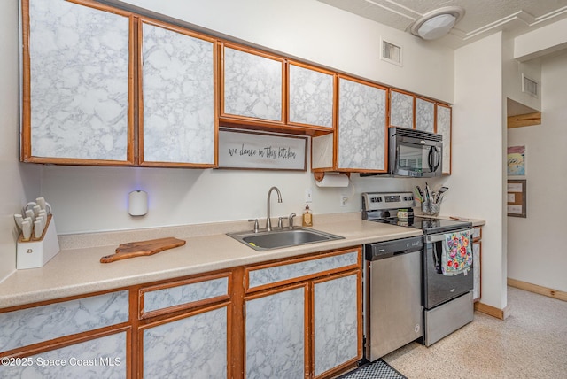 kitchen featuring sink and appliances with stainless steel finishes