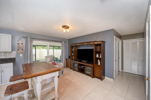 view of tiled dining room