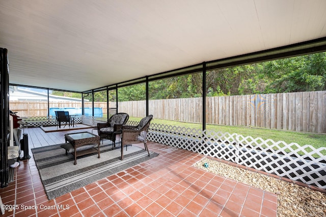 view of sunroom