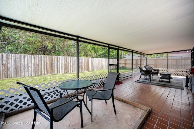 view of sunroom / solarium