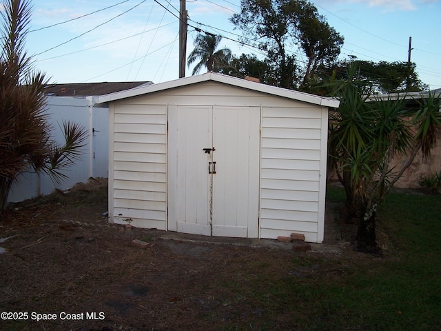 view of outdoor structure