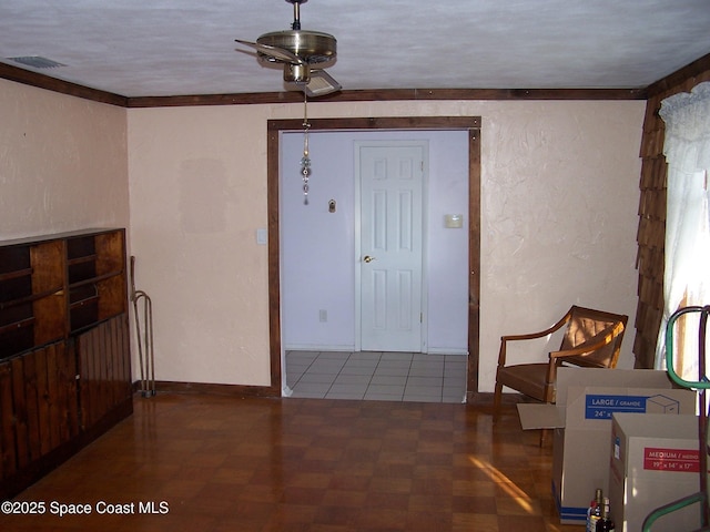 foyer entrance with crown molding