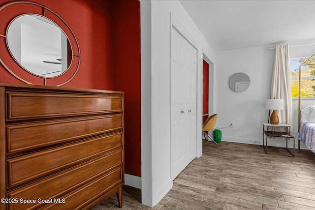 interior space featuring light wood-type flooring