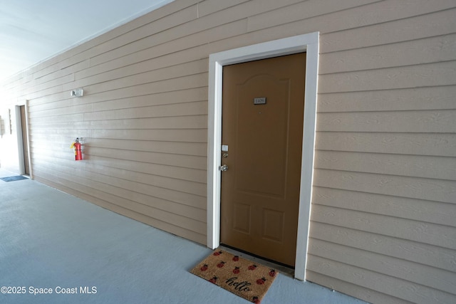 view of doorway to property