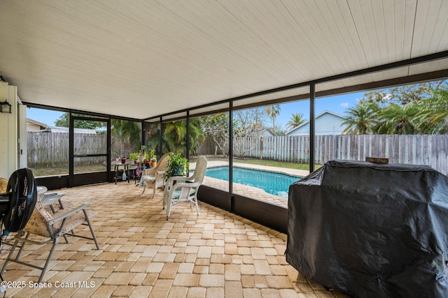 view of sunroom