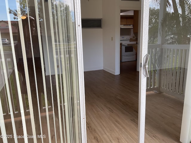 interior space featuring hardwood / wood-style floors