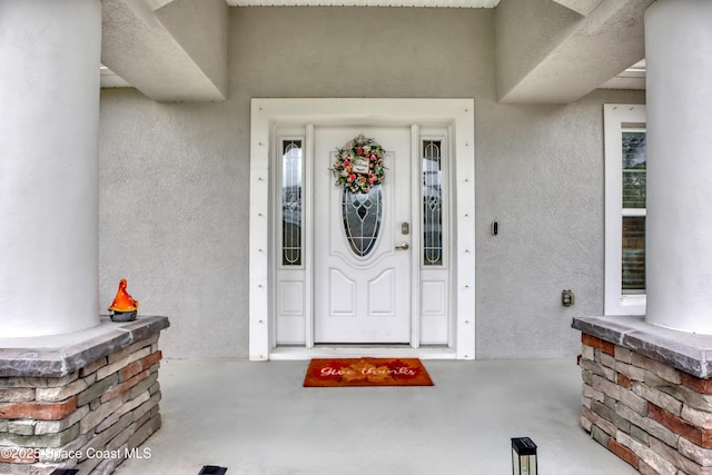 view of doorway to property